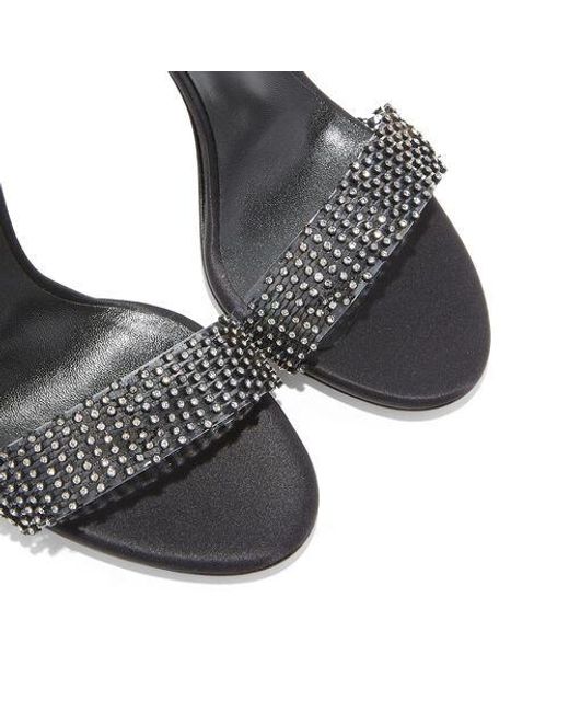 Casadei White Blade Twenties Crystal Heeled Sandals