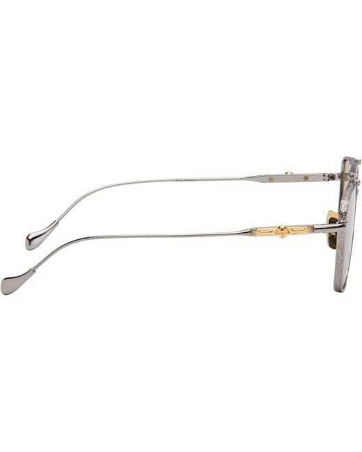 Cutler & Gross Metallic Cutler And Gross X The Great Frog Collaboration Capri Rectangular Sunglasses for men
