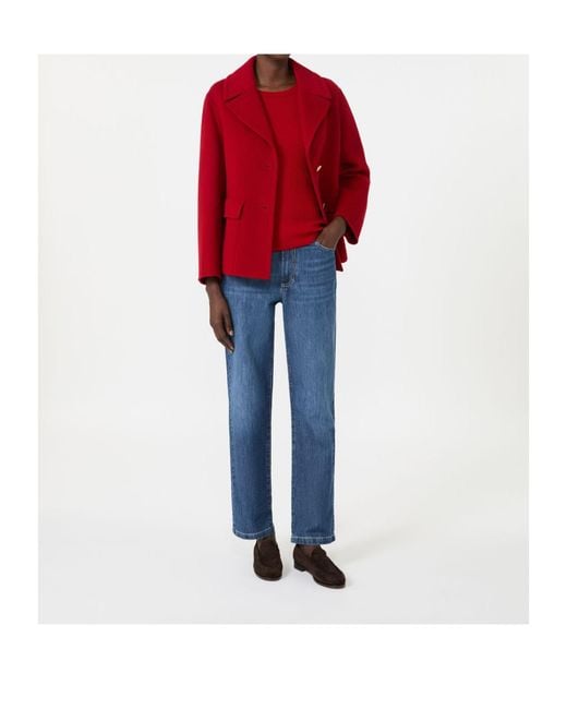 Max Mara Red 'S Smmsissy Button-Up Coat