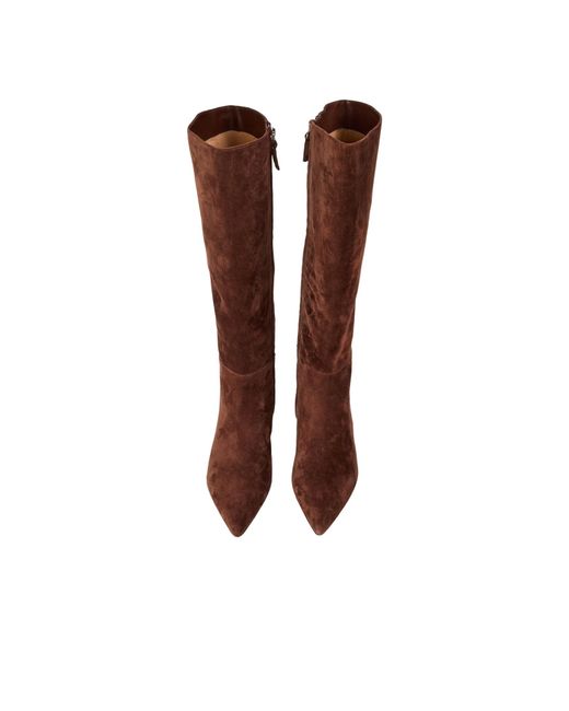 Ralph Lauren Brown Suede Knee-High Boot