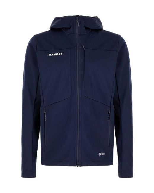 Mammut Black Hooded Zip-Up Jacket for men