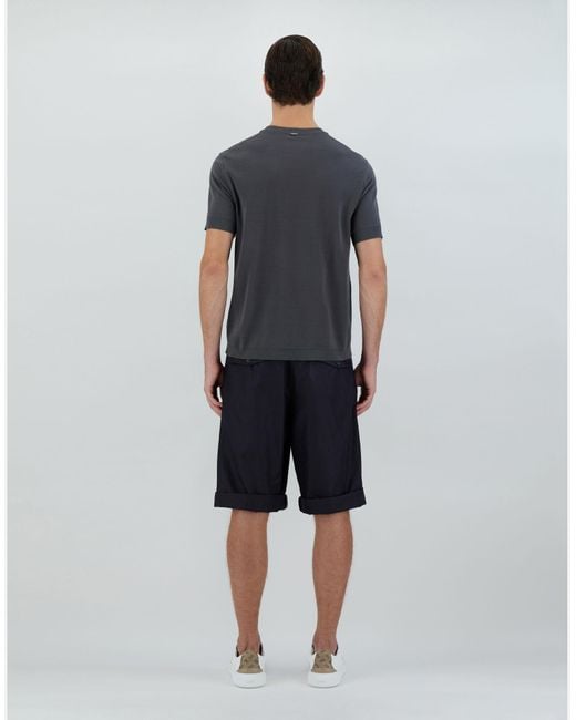 Herno Black Short-Sleeved Crewneck T-Shirt for men