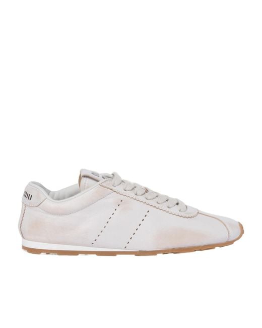 Miu Miu White Bleached Sneakers