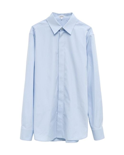 Loewe Blue Long-Sleeved Shirt for men