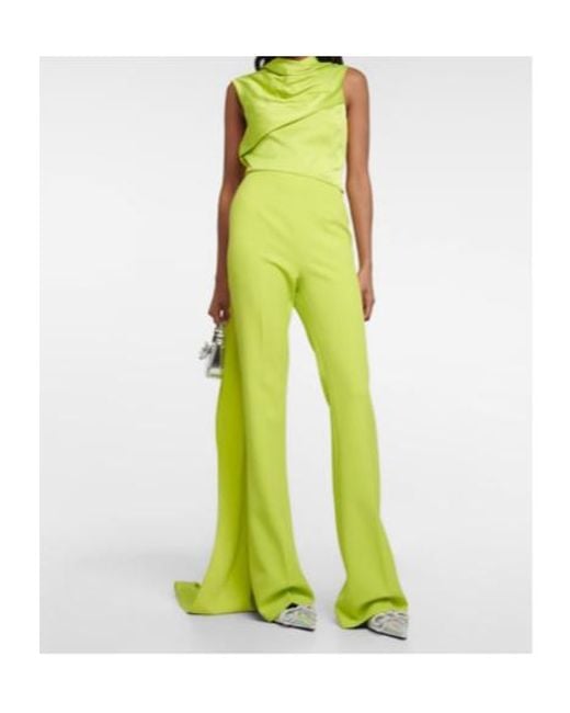 Safiyaa Yellow Cara Crêpe Jumpsuit
