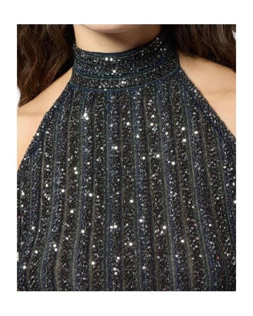 Missoni Black Sequin-Embellished Halterneck Top