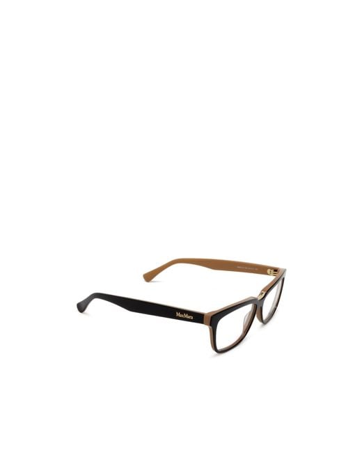 Max Mara White Rectangular Frame Glasses