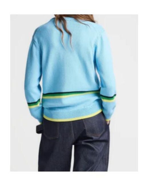 J.W. Anderson Blue Car-Patch Sweater
