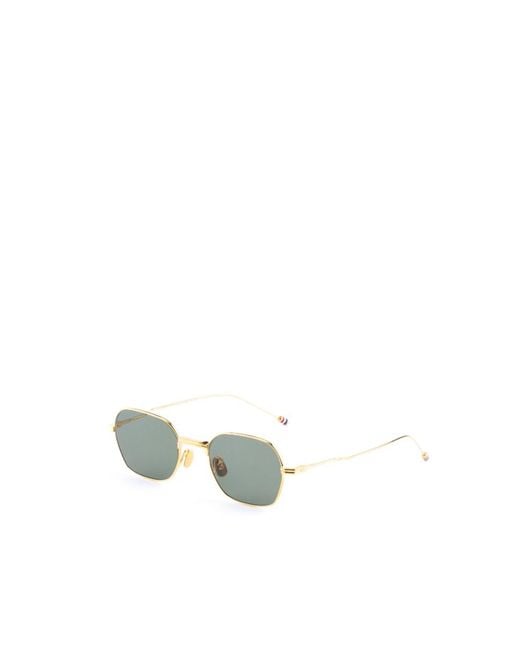 Thom Browne Green Eyewear Square Frame Sunglasses for men