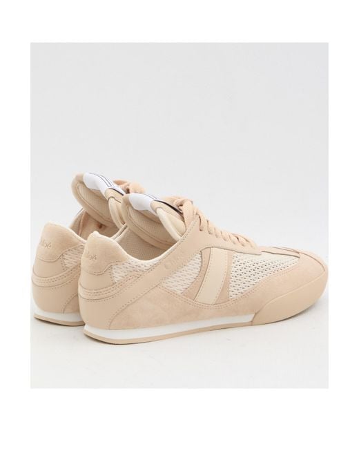 Chloé Natural Chloé Kick Lace-Up Sneakers