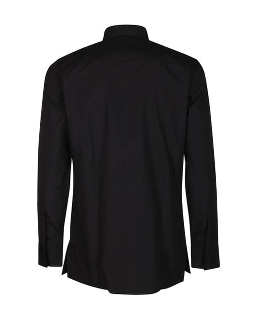 Givenchy Blue 4G Embroidered Long-Sleeved Shirt for men