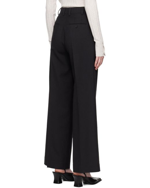Filippa K Black Darcey Wool Trousers