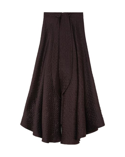 Loro Piana Brown Elise High Waist Midi Skirt