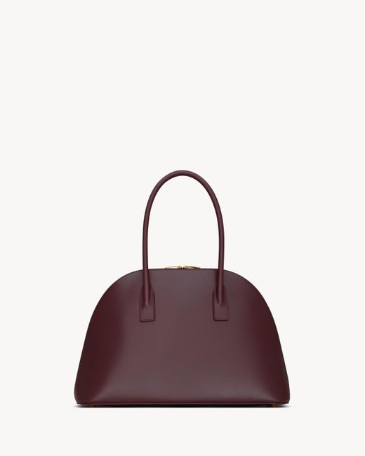 Saint Laurent Purple Duffle Sac De Jour Souple En Cuir