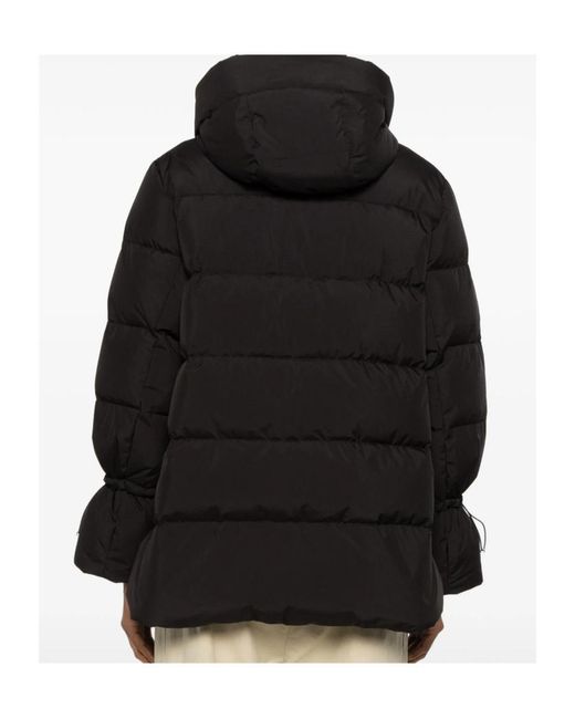 Moorer Black Hooded Down Jacket