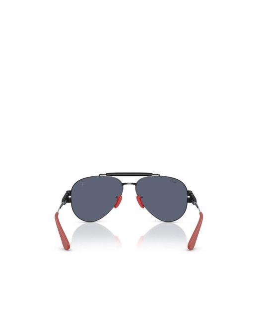 Ray-Ban Blue X Scuderia Ferrari Metal-Frame Pilot Sunglasses for men