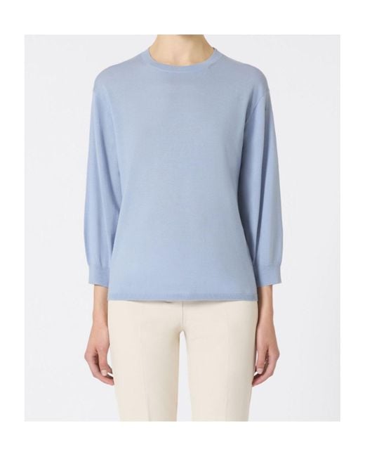 Max Mara Blue Amico Crewneck Jumper