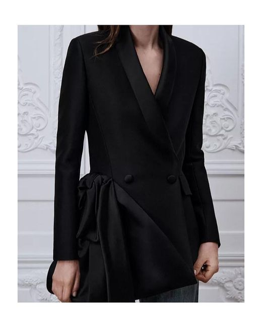 Dior Black Asymmetrical Fitted Jacket