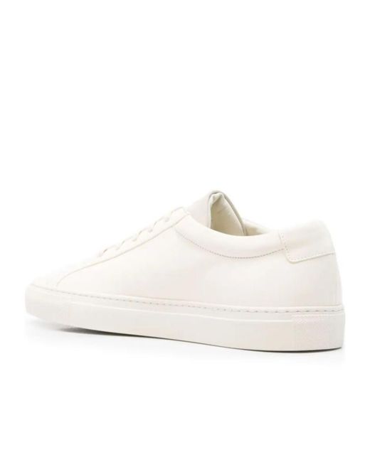Common Projects White Round Toe Lace-Up Sneakers for men