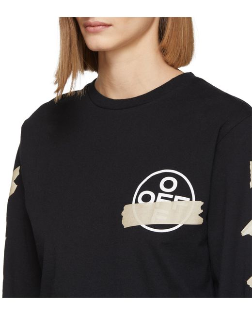 Off-White c/o Virgil Abloh Black Tape Arrows Long-Sleeved T-Shirt for men