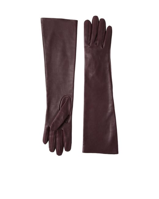 Brunello Cucinelli Purple Long Leather Gloves