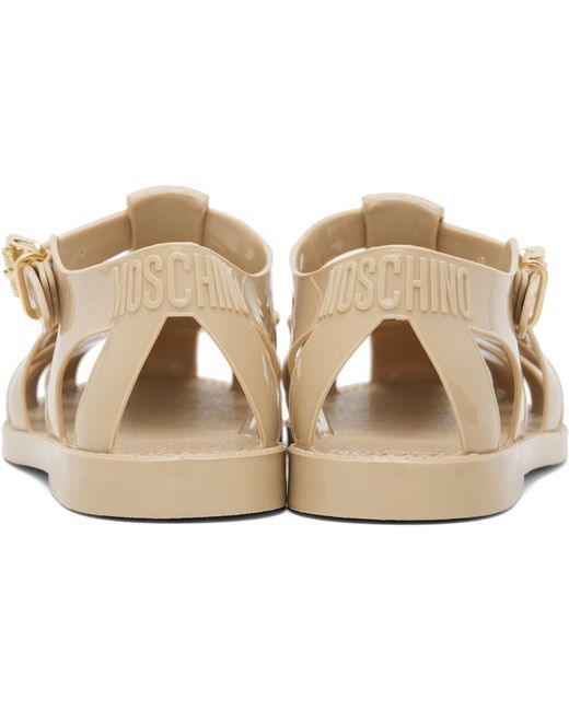 Moschino Natural Jelly Logo Sandals for men