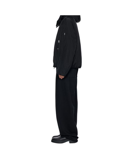 Wooyoungmi Black Padded Hood Jacket for men