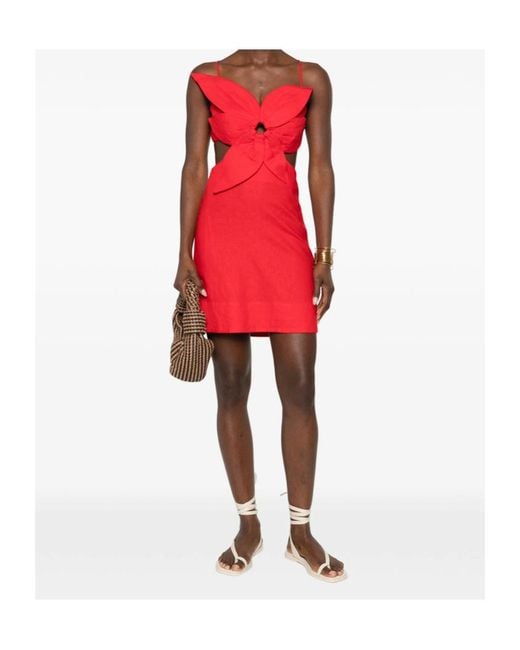 Farm Rio Red Suspender Dress
