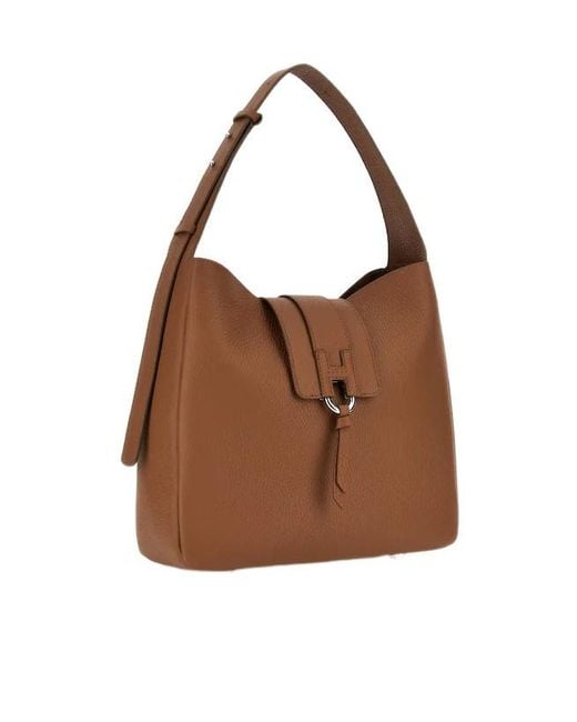 Hogan Brown Trend Hobo Shoulder Bag