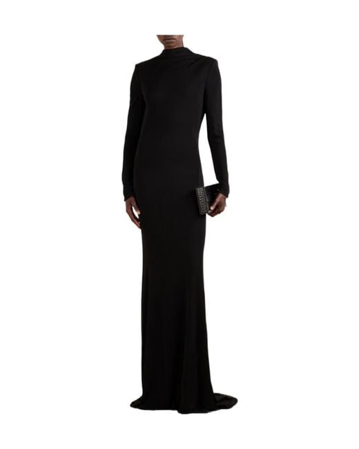 Tom Ford Black Twisted Jersey-Crepe Gown