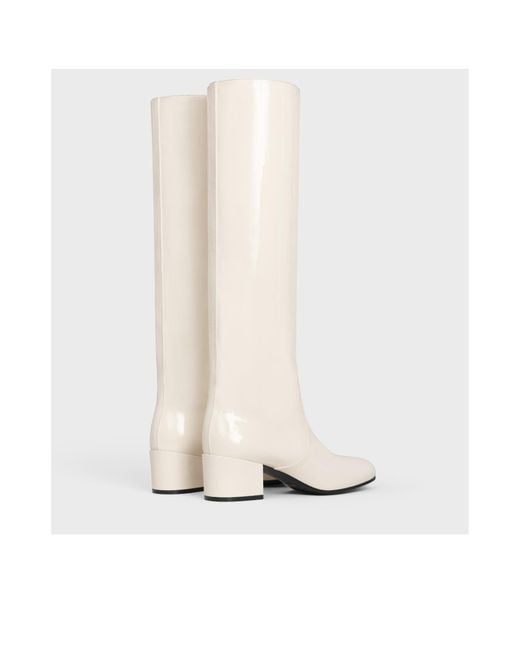 Céline White Les Bottes Triomphe High Boot
