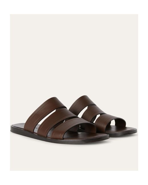 Loro Piana Brown Naha Slip-On Sandals for men