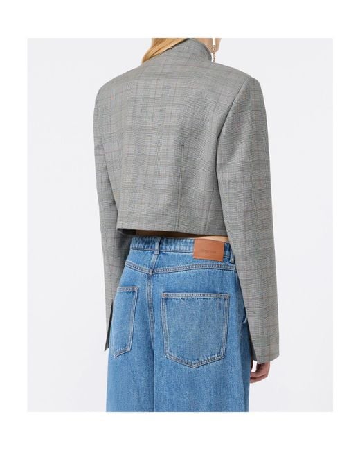 Sportmax Gray Long-Sleeved Casual Jacket
