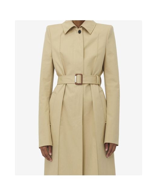 McQueen Natural Belted Waist Trench Coat