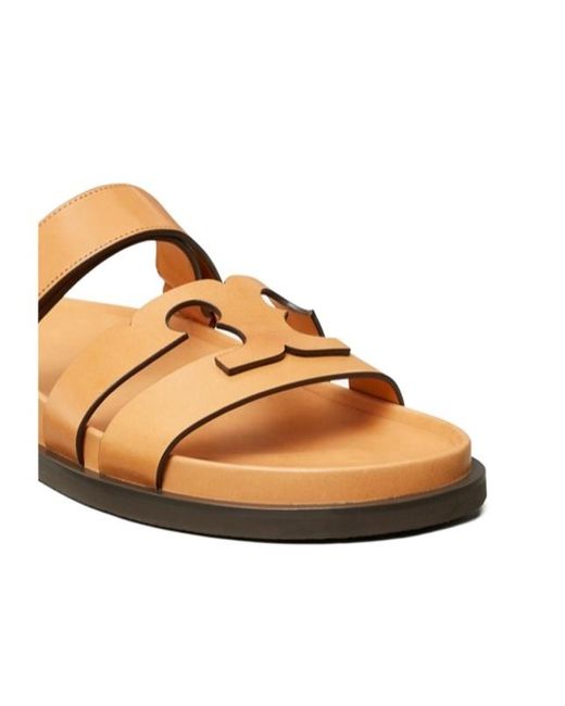 Tory Burch Brown Ines Sport Slides