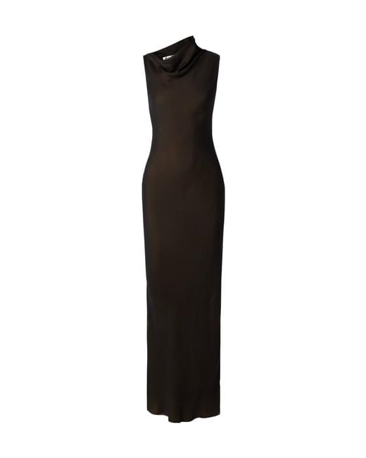 Kallmeyer Black Lilith One-Shoulder Silk Maxi Dress