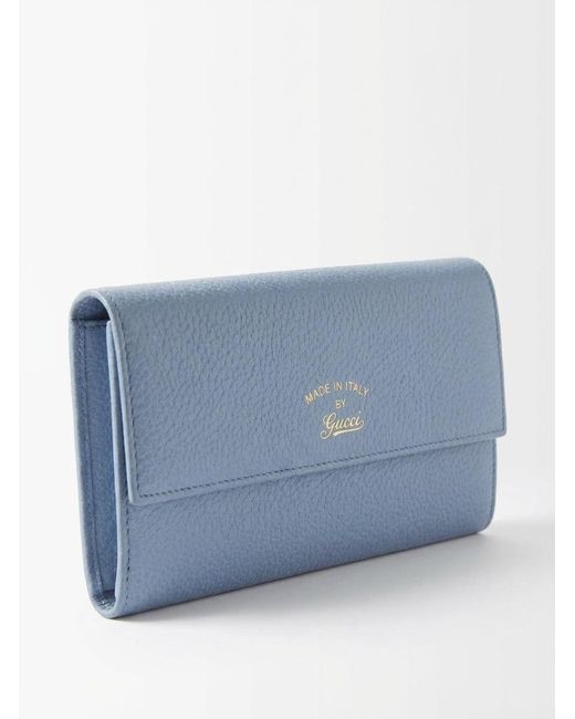 Gucci Blue Double-Folded Long Wallet