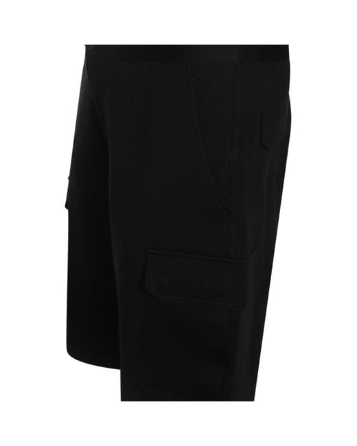 Brunello Cucinelli Black Pocket Detailed Cargo Shorts for men