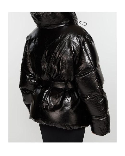 Acne Black Belted Puffer Jacket