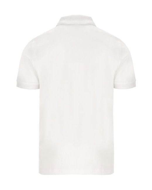 Fay White Layered Short-Sleeved Polo Shirt for men