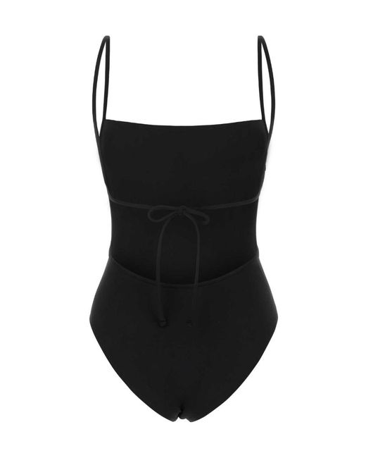Prada Black Interlock Knit One-Piece Swimsuit