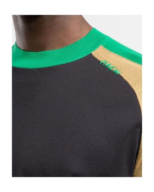 Marni Blue Colour-Block Cotton Sweatshirt for men