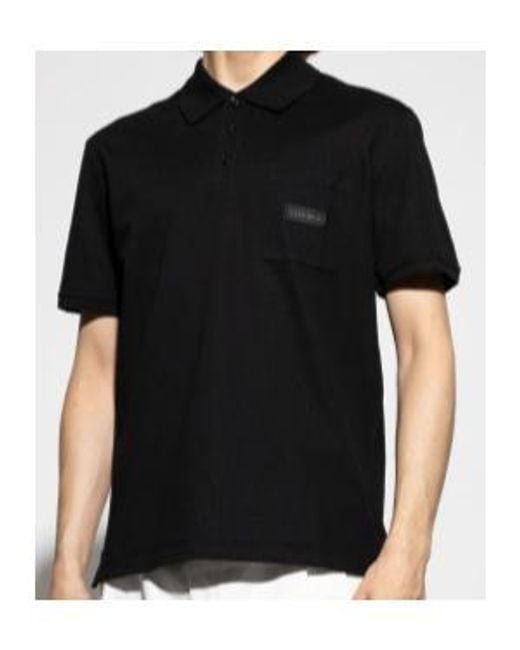 Givenchy Black Logo Patch Short-Sleeved Polo Shirt for men