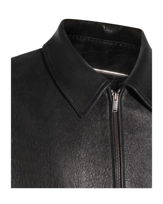 Saint Laurent Black Zip-Up Short Jacket for men