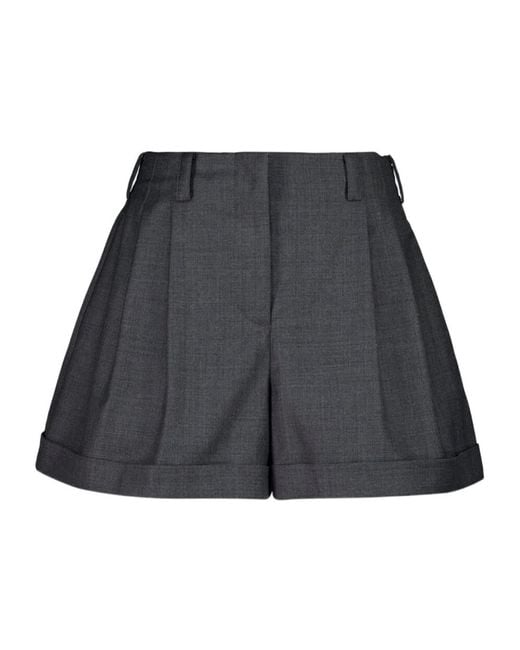 Givenchy Gray Double Pleat Shorts