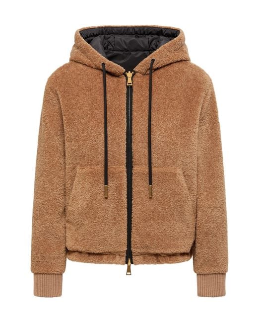 Moncler Brown Reversible Zip-Up Jacket