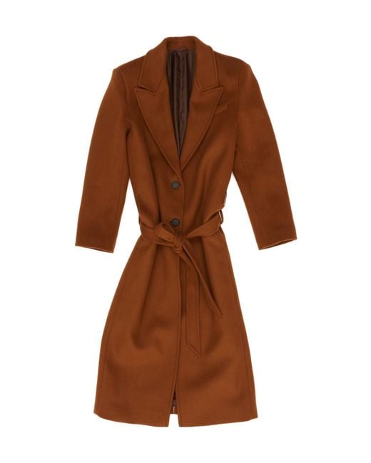 The Attico Brown The Belted Long Coat