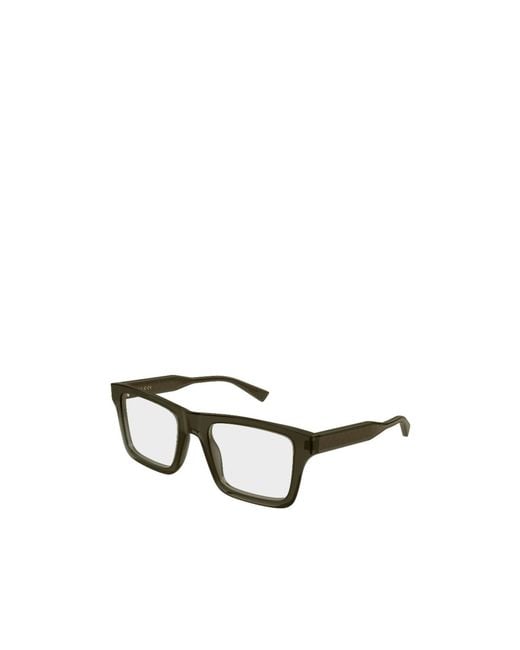Gucci Metallic Eyewear Square Frame Glasses for men