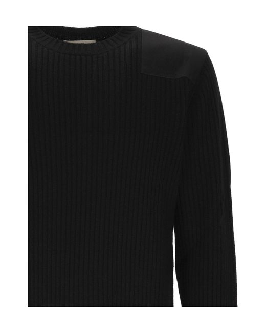 Fendi Black Ribbed Pullover for men
