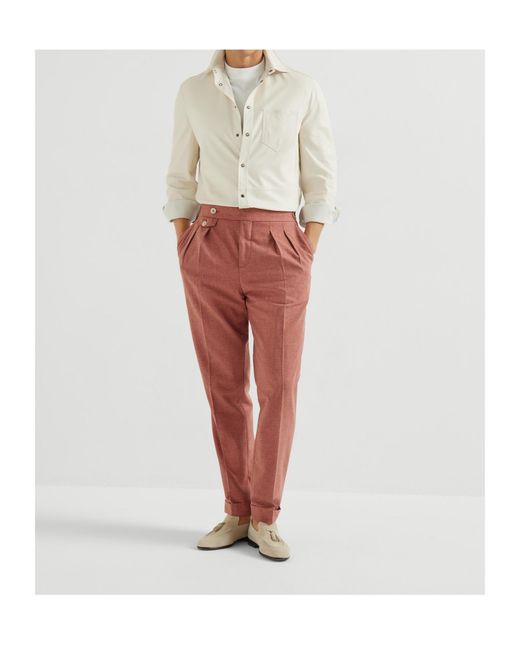 Brunello Cucinelli White Leather Shirt for men